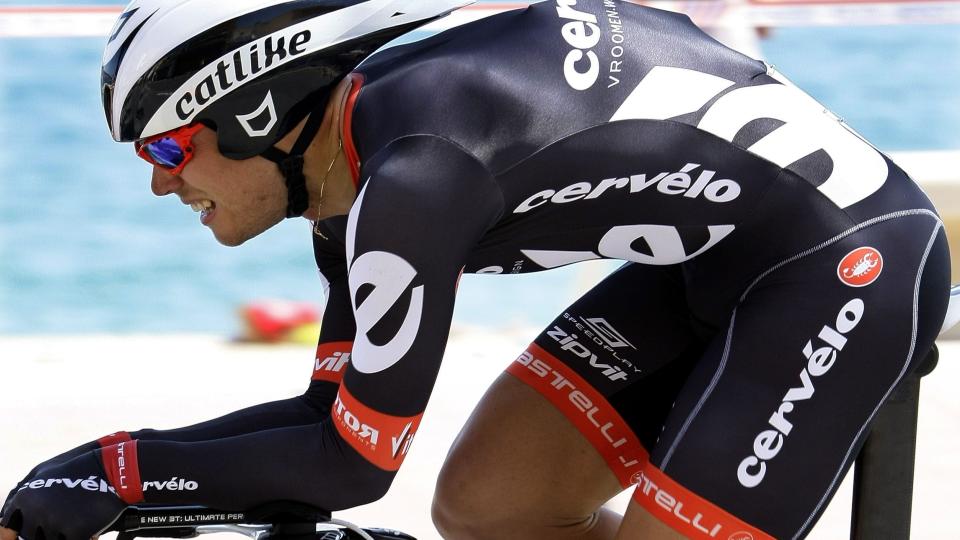 BRA SLAG: Thor Hushovd spurtet inn til andreplass p� femte etappe av Vuelta a Catalunya.  Foto: SCANPIX/REUTERS/Gustau Nacarino