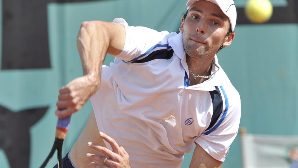 SATTE VERDENSREKORD I SERVEESS: Ivo Kralovic satte 55 stykker i kampen mot Lleyton Hewitt, men tapte likevel kampen.Foto: EPA/HORACIO VILLALOBOS