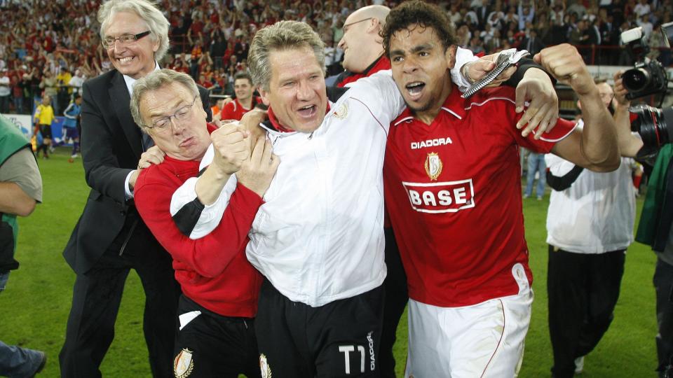 FEIRER: Standard Liege-trener Laszlo Boloni etter nok et seriegull i Belgia.Foto:  REUTERS/Thierry Roge