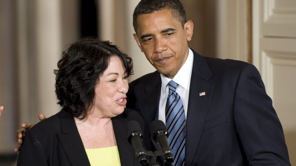 UTVALGT: USAs president Barack Obama presenterte i dag Sonia Sotomayor (54) som sin nominerte til � bli ny dommer i H�yesterett. Foto: Scanpix