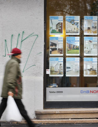 Boligprisene opp 3,4 prosent