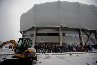 KAN BLI MGP-ARENA: Telenor Arena p� Fornebu. Her f�r en fotballkamp mellom Stab�k og IFK G�teborg i januar. Foto: Stian Lysberg Solum / SCANPIX