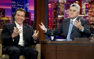 EKS-CONAN: Arnold Schwarzenegger, som spilte Conan i den ubetalelige Conan - The Barbarian fra 1982, har ogs� gjestet Leno. Foto: REUTERS/Fred Prouser/Scanpix