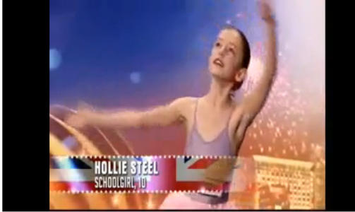SKOLEELEV: 10 �r gamle Hollie har f�rt til krav om nedre aldersgrense i konkurransen. Faksimile: YouTube