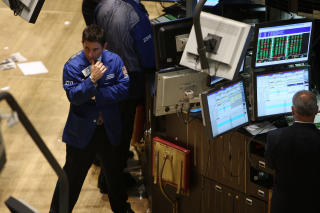 MULIG M�L FOR HACKERE: New York-b�rsen skal beskyttes. Foto: Spencer Platt/Getty Images/AFP/Scanpix