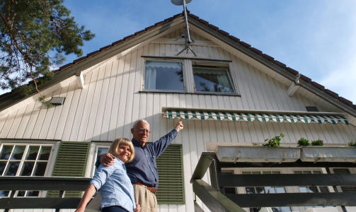 HER GJEMTE HAN SEG: Hjemme hos Dag og Mette Coucheron p� Nesodden.
