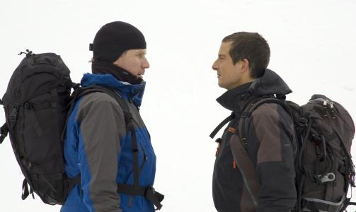 I DEN SVENSKE �DEMARKEN: Komiker Will Ferrell og eventyrer Bear Grylls. Foto: Scanpix.