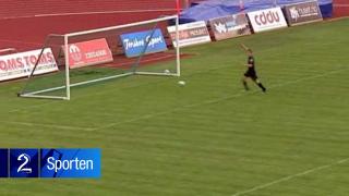 �PENT M�L: ... som dermed enkelt kan sette inn vinnerm�let p� Bislett ...