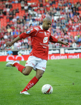 SCORET: David Nielsen kom innp� for Brann, og reduserte mot gamle lagkamerater. Foto: Marit Hommedal  / SCANPIX