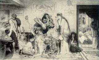FESTMAT: Det var de rike og mektige i Roma som var mest flamboyante i kosten. Og de elsket � leke med maten.Foto: WIKIMEDIA COMMONS