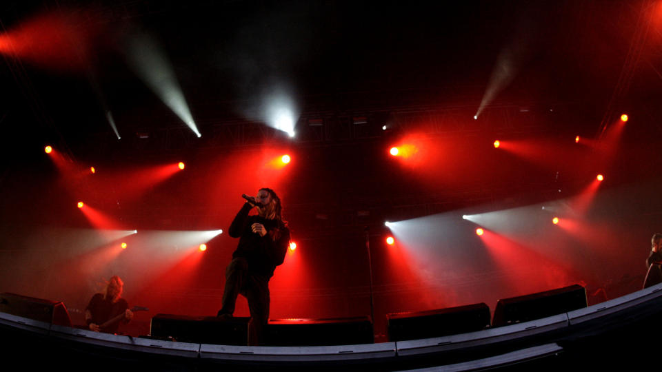 N�R TROLIG M�LET: Hove regner med � n� m�let n�r det gjelder salg av festivalpass. Her fra fjor�rets konsert med In Flames. FOTO: SCANPIX