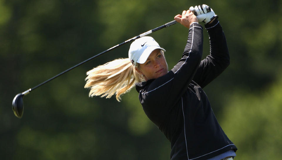 JAKTER SEIER: Suzann Pettersen ligger i delt ledelse etter to av fire runder under LPGA-turneringen i Springfield, Illinois.Foto: SCANPIX/Christian Petersen/Getty Images/AFP