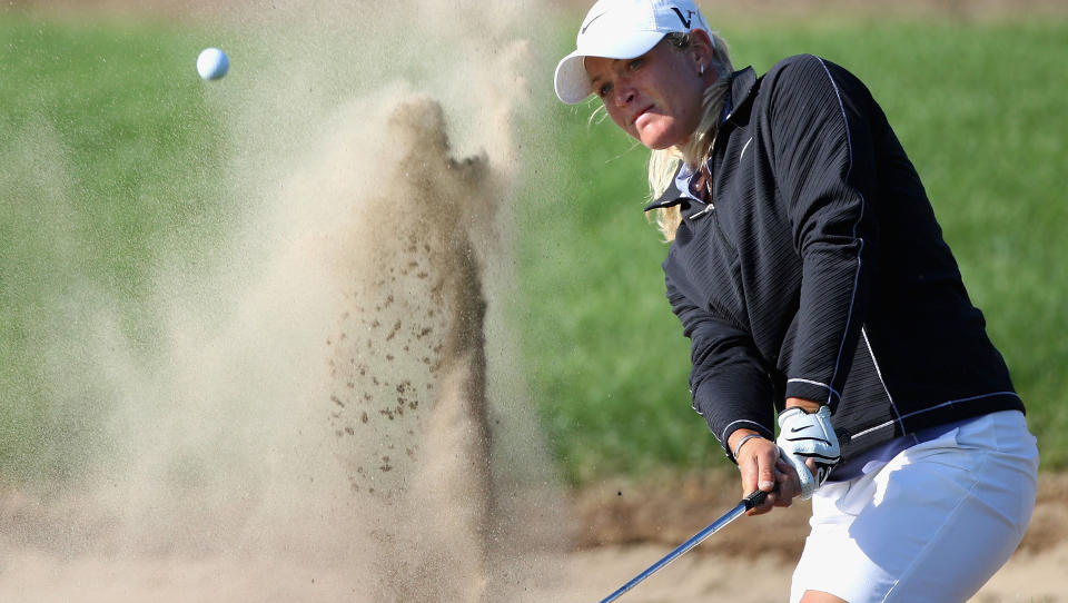 HOLDT IKKE INN: Suzann Pettersen l� legge godt an i LPGA-tutrneringen i Illinois, men endte til slutt p� en 6.plass i Springfield. Tutta har ikke vunnet en LPGA-turnering siden 2007.   Foto: Christian Petersen/Getty Images/AFP