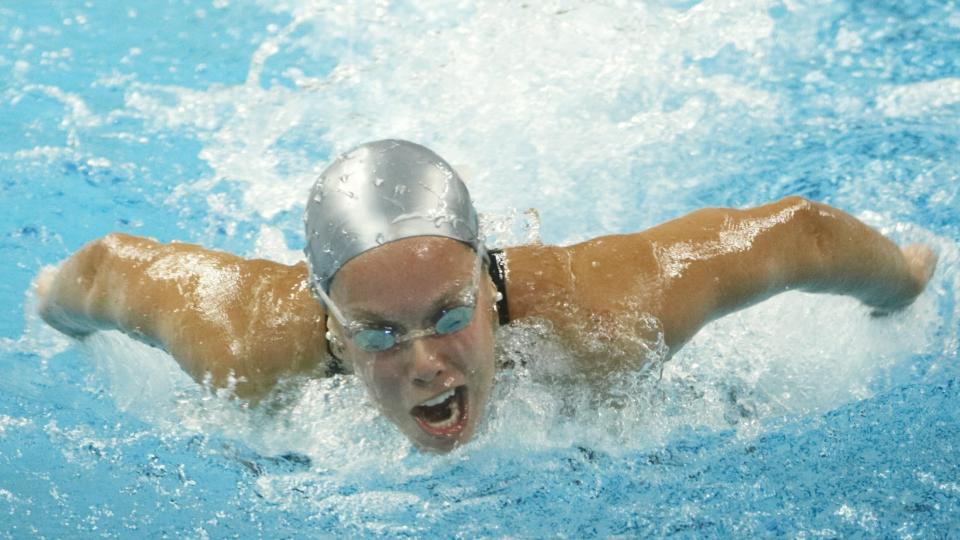 NY REKORD: Ingvild Snildal satte ny norsk rekord p� 50 meter butterfly i Barcelona i dag.  Foto: Cornelius Poppe, Scanpix