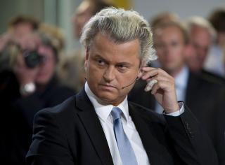 VALGSUKSESS: Nederlandske Geert Wilders' h�yreorienterte, islamkritiske parti fikk 17 prosent av stemmene. Foto: EPA/ED OUDENAARDEN/SCANPIX