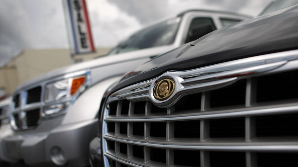 SELGES:  Fiat har i dag undertegnet kontrakt om kj�p av amerikanske Chrysler. Foto:  Joe Raedle/Getty Images/AFP/Scanpix