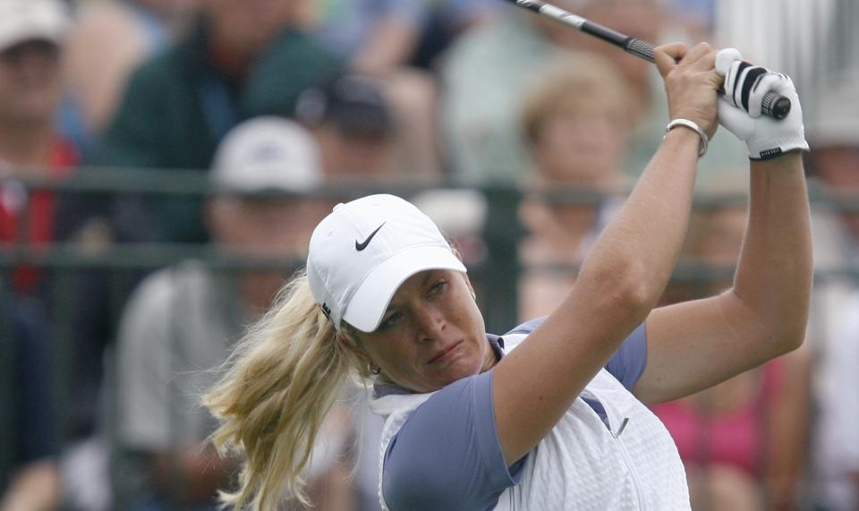 SVAK �PNING: Suzann Pettersen vant LPGA-mesterskapet i 2007, men er langt unna � kopiere den bedriften etter f�rste runde av �rets turnering. Tutta er ni slag bak teten etter � ha g�tt �pningsrunden to slag over par. FOTO: SCANPIX/REUTERS/Tim Shaffer