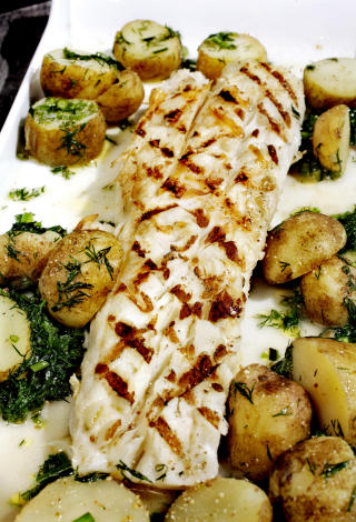 30 MINUTTER: Grillet klippfisk.