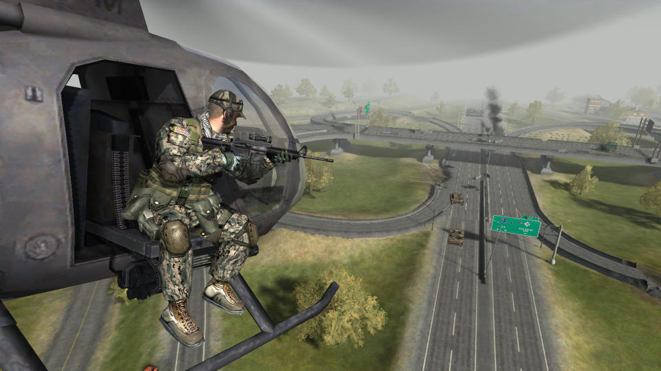 MER KRIG P� VEI: Det finnes ingen bilder fra �Battlefield 3� enn�, s� her er et bilde fra �Battlefield 2�-utvidelsen �Armoured Fury�.