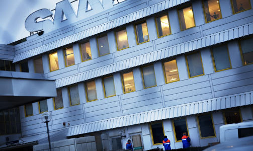 KAN SKIFTE HENDER NESTE UKE: Saabs fabrik i Trollh�ttan. FOTO Erik Abel / SCANPIX /
