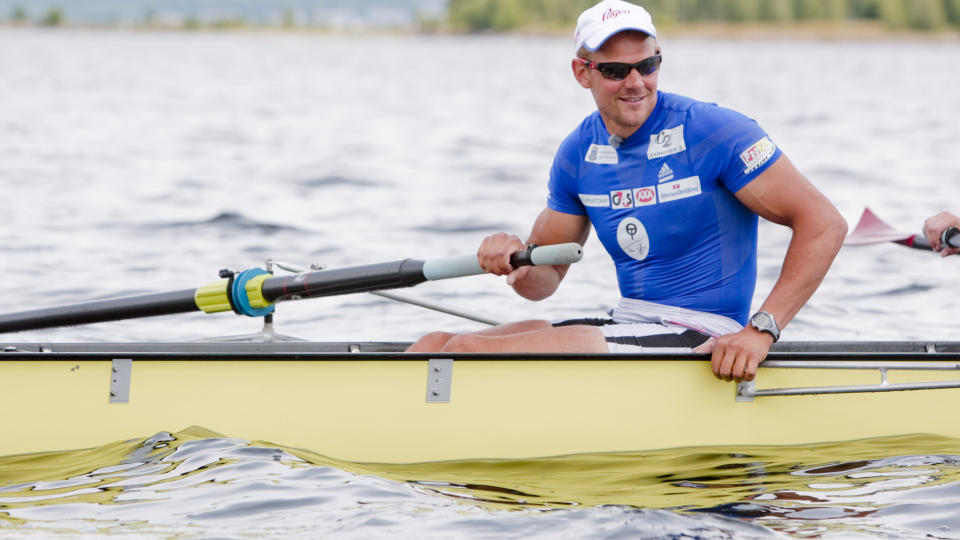 P� PALLEN: Olaf Tufte spurtet inn til tredjeplass under verdenscupregattaen i M�nchen.
Foto: Stian Lysberg Solum / SCANPIX