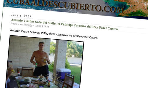 AVSL�RT: Bilder og detaljer fra den �tte m�neder lange nettromansen er lagt ut p� bloggen Cubaaldescibierto.com. FAKSIMILE