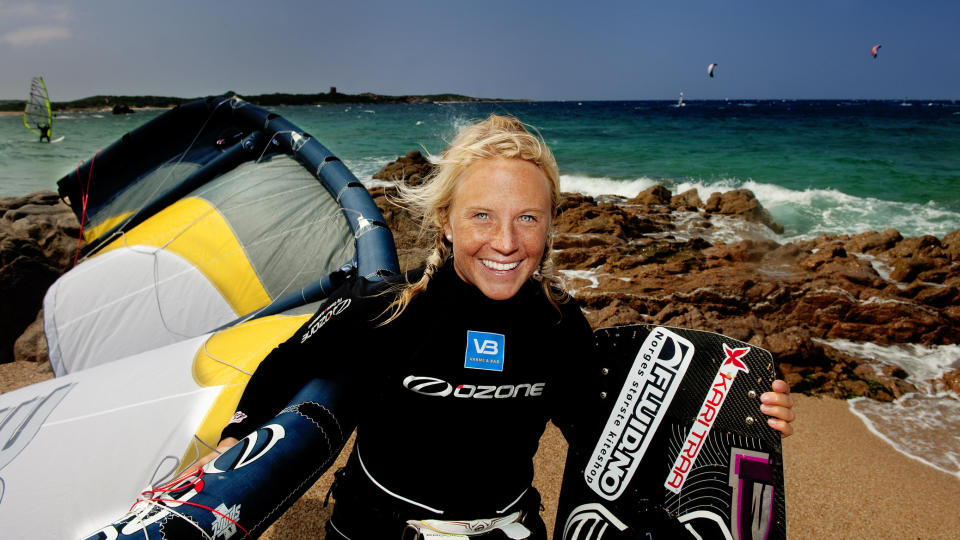  KITER:  Kari Schibevaag fra Stavanger er i verdenstoppen i kiting. Alle foto: John Terje Pedersen