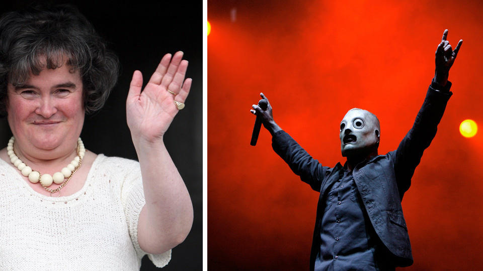 BLE LANG I MASKA: Slipknots Corey Taylor ble noks� paff da han for f�rste gang h�rte Susan Boyles vakre musikalstemme. Foto: SCANPIX