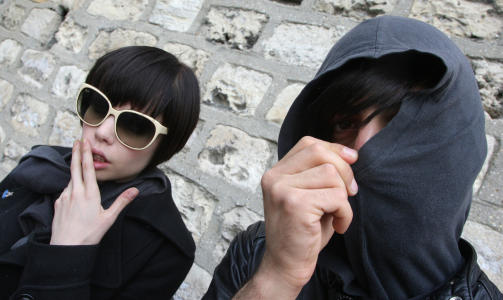 KLIKKET: Elektropunk-bandet Crystal Castles. Foto: Pierre Verdy/AFP