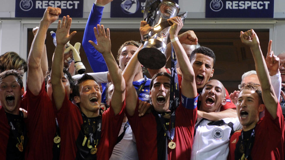 ENDELIG: For f�rste gang i historien vant Tyskland EM-gull for U21-landslag. Foto: AFP