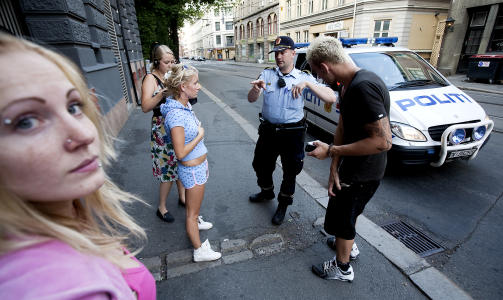 POLITIET KOM: Joakim Siljuberg ringte politiet da han fulgte etter gjerningsmennene i bil. Foto: HENNING LILLEG�RD/DAGBLADET