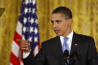 GRATULERTE: Barack Obama h�per n� at f�rre saker vil bli stoppet av republikanere i senatet. (Foto:Gerald Herbert/AP Photo)