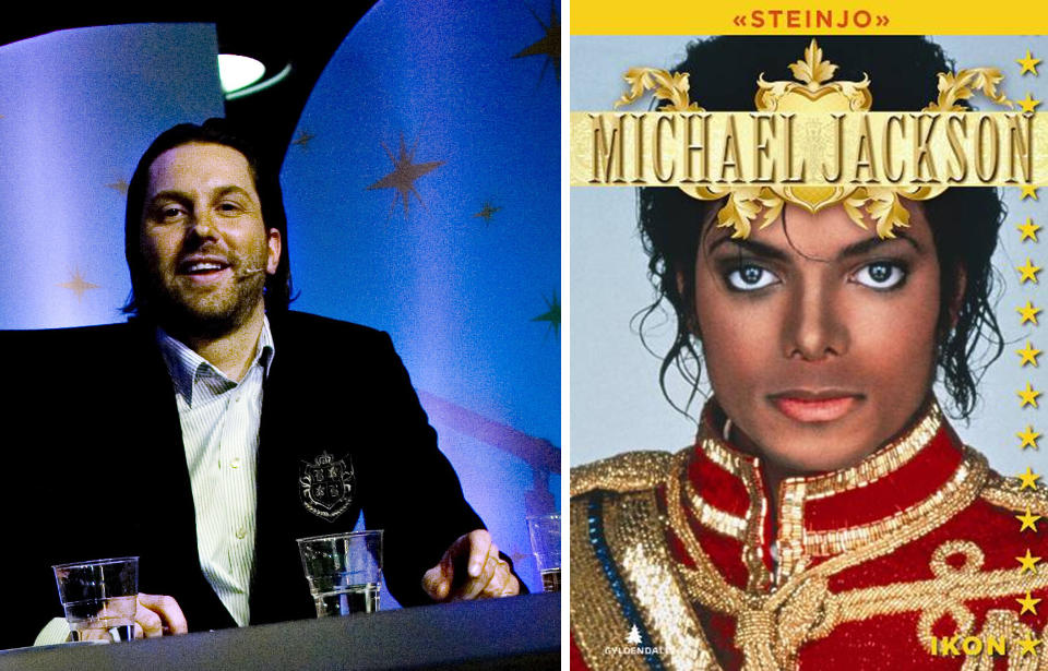 F�RSTE NORSKE MJ-BIOGRAF: Komiker Stein Johan �Steinjo� Grieg Halvorsen har skrevet den f�rste norske biografien om Jackson. Foto: ANDERS GR�NNEBERG/COVERBILDE