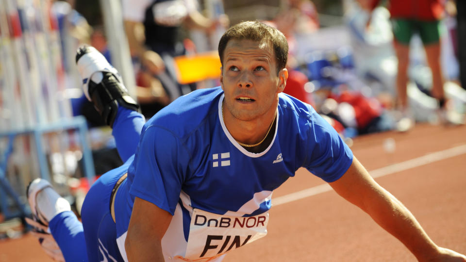 BEST I BERGEN: Tero Pitk�m�ki satte sitt forel�pige �rsbeste med 86,78 under friidretts-EM for lag i Bergen forrige s�ndag.
Foto: Marit Hommedal, Scanpix