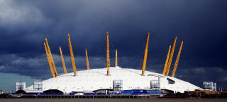 TAR 20 000: O2 Arena, som er hovedscenen i anlegget The O2, tar 20 000 publikummere. Foto: Wikimedia Creative Commons