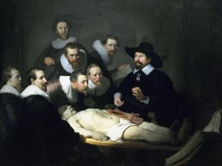 MANGLENDE KUNNSKAP: S� seint som p� 1800-tallet erkl�rte leger levende personer som d�de med jevne mellomrom. Dette ble ansl�tt til � skje ved 1 av 1500 tilfeller, if�lge en svensk bok. Her Rembrandts maleri �Dr. Tulps anatomiforelesning� fra 1632.Foto: WIKIMEDIA COMMONS
