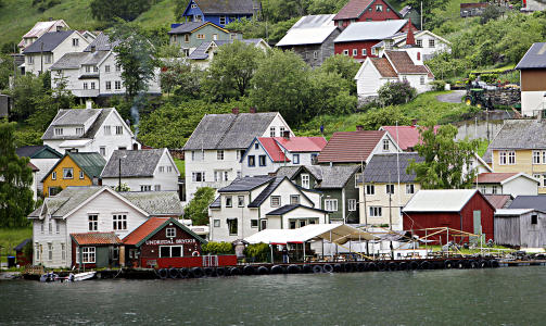 KAFE': Helt nede ved sj�en ligger osteklokka kafe'.