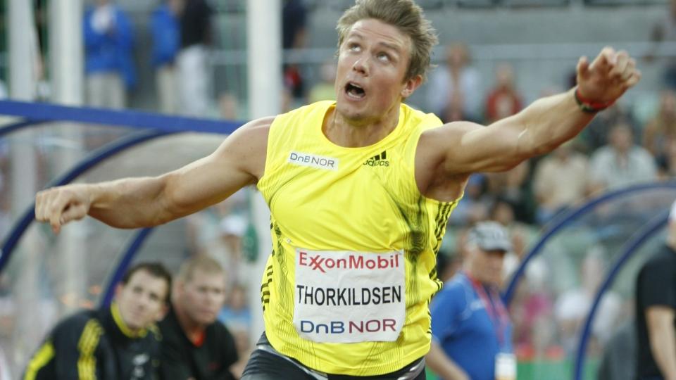 PREGET: Andreas Thorkildsen kjente lyseskaden da ha ble sl�tt i p� Bislett Games i Oslo fredag. Foto: Lise �serud / SCANPIX .