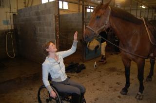 I STALLEN: Luthar (11) har i flere �r v�rt Mariette Garborgs f�lgesvenn. Foto: Asle Hansen