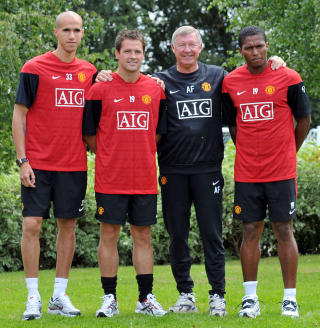 UNITEDS SOMMERKJ�P: Gabriel Obrtan, Michael Owen og Antonio Valencia. Foto: Neil Jones / AFP.