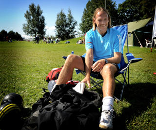 AVSLAPPET: Torgeir Bjarmann lar ikke svineinfluensa �delegge for kosen og gleden ved Norway Cup. Foto: �istein Norum Monsen/Dagbladet