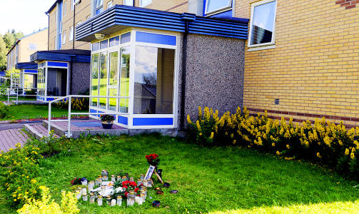 HER BLE HAN FUNNET: I 01.20-tida natt til s�ndag ble Lars Erik Flem Andersen (18) funnet drept med flere stikk fra det som trolig er en kniv mot blant annet hodet. Foto: ERIK BERGLUND