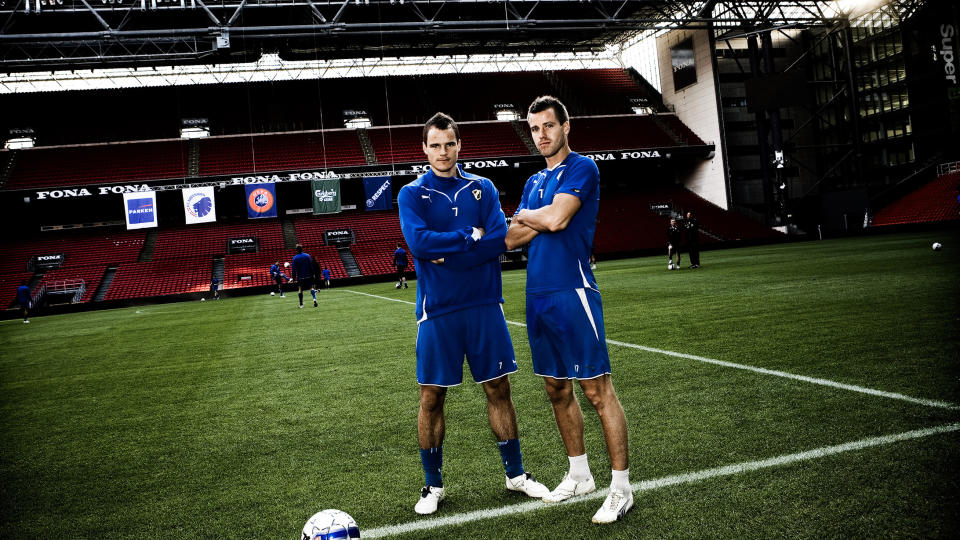 TUR I PARKEN: Stab�ks midtbanekrigere Henning Hauger og Pontus Farnerud f�r skryt av St�le Solbakken. Men FCK-treneren frykter ikke duoen. Foto: Kristian Juul Pedersen/Dagbladet