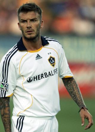 REDD? David Beckham har f�tt mye tyn i USA den siste tiden, men tirringa fra O'Neal er av den mer lystige typen.Foto: SCANPIX/AP/Orlin Wagner