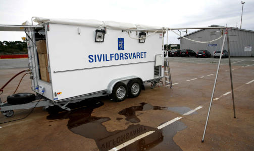 VARMT VANN: Denne vogna er bygget for Sivilforsvaret for � levere store mengder med varmt vann. Foto: Per Fl�the