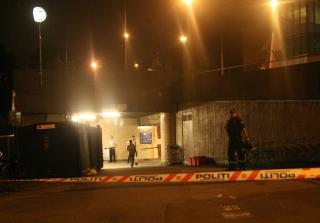 STENGT T-BANE: Politiet vet forel�pig ikke hvor mannen som ble funnet skutt p� T�yen T-banestasjon like etter den f�rste skyteepisoden, ble skadet.  Foto: HILDE MARIE TVEDTEN