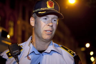 RASKT P� STEDET: Men innsatsleder Rune Bj�rsvik opplyser at ingen er p�grepet. Foto: LARS LINDQUIST