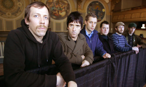 MODEST MOUSE: Skranglerockerne fra staten Washington fikk regiss�rhjelp av Heath Ledger. Foto: AP Photo/Don Ryan