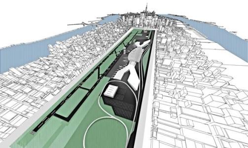 VELLYKKET BL�FF: Flere medier skal ha g�tt p� historien om Manhattan Airport. Illustrasjon: THE MANHATTAN AIRPORT FOUNDATION