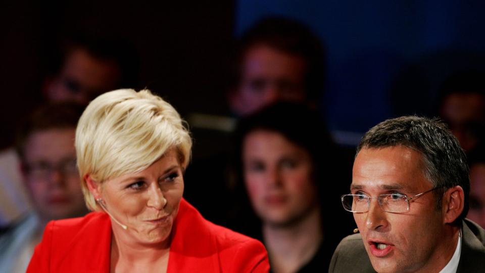 HVEM ER BEST? Siv Jensen og Jens Stoltenberg m�tes til statsminister-duell i kveld. Men hvem av dem klarer seg best? Foto: Kyrre Lien/Scanpix